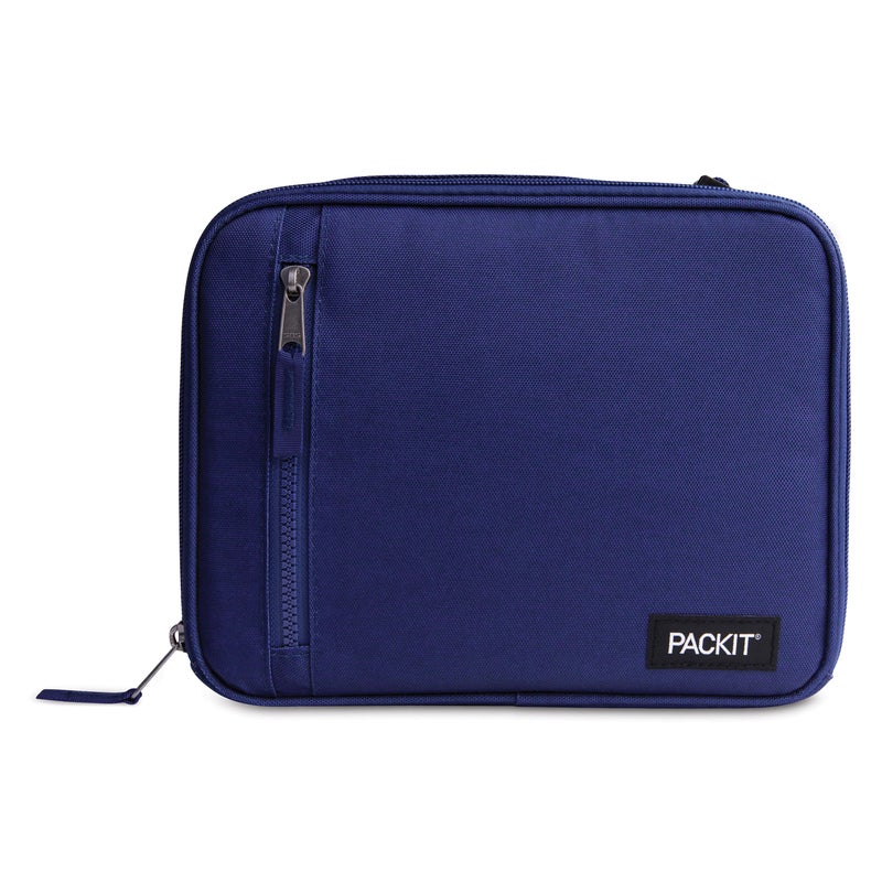 PackIt Freezable Classic Lunch Box, True Blue, Built with EcoFreeze Technology, Collapsible, Reusable, Zip Closure With Front Pocket and Buckle Handle, For Work Lunches and Fresh Lunch On the Go - Image 1